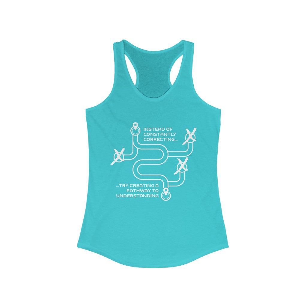 “Constantly Correcting…” Women's Ideal Racerback Tank