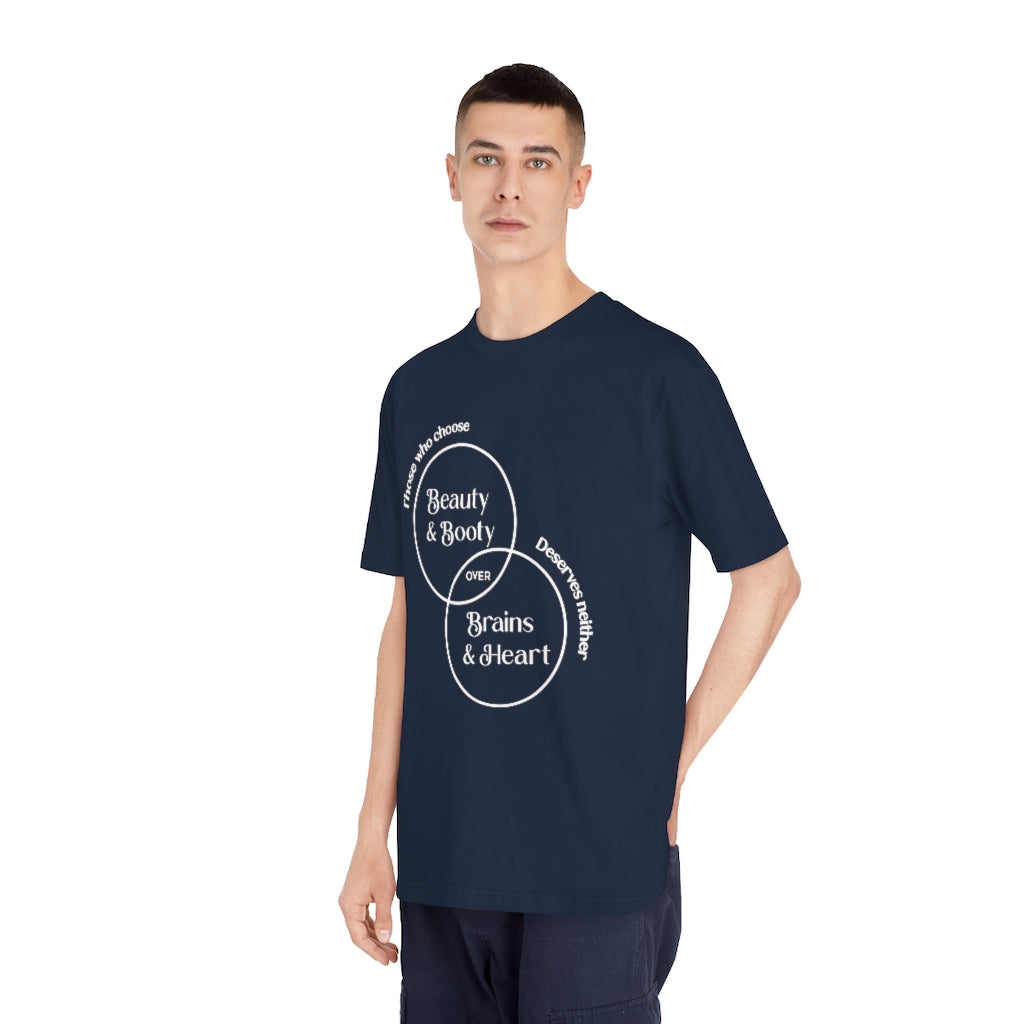 “Brains > Beauty” Unisex Classic Crewneck T-Shirt