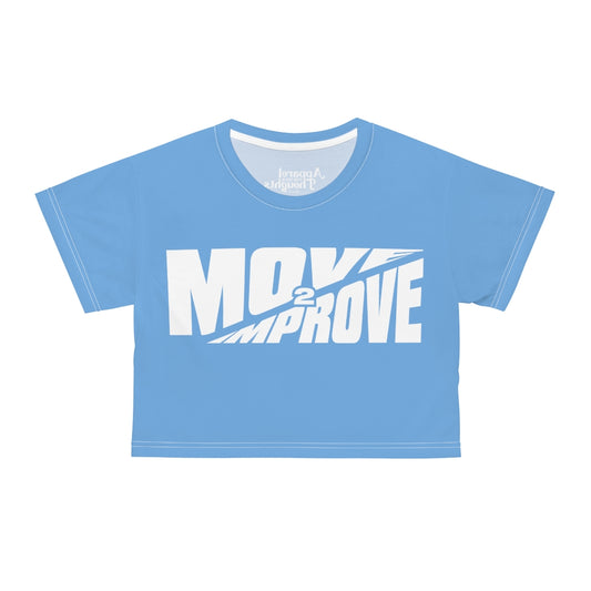 "Move 2 Improve" AOP Crop Tee